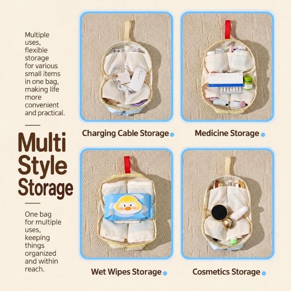 Elliptical Stereoscopic Portable Storage Bag Cute Cartoon Bra Storage Bag Makeup Bag Gifts