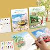 Bview Art Watercolor Coloring Book for Kids & Adults 12-Color Paint Set Included Paper Art Sketchbook for Stress Relief