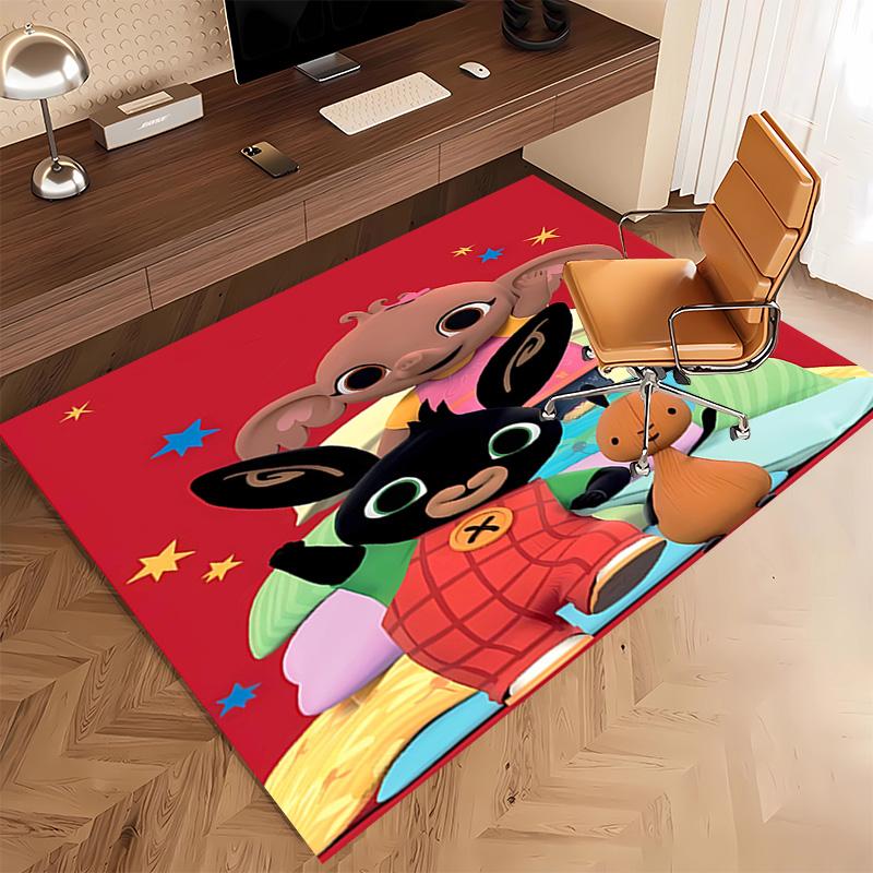1pc Bing Print Area Rug - Soft, Washable Non-Slip Indoor Mat, Living Room, Home Office Decorative Rug,Office Decorative