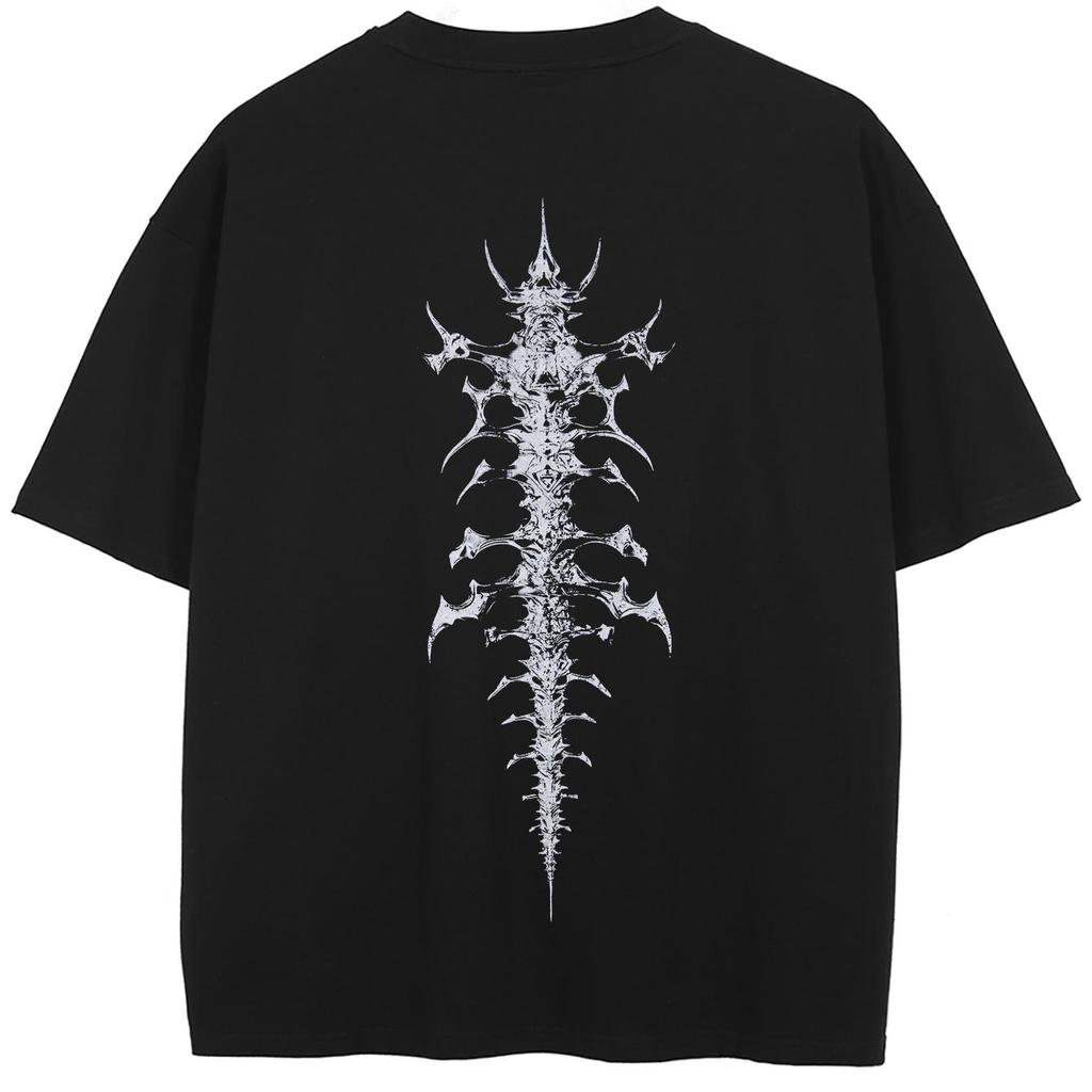 Streetwear Dark Gothic Bone Print Shirts