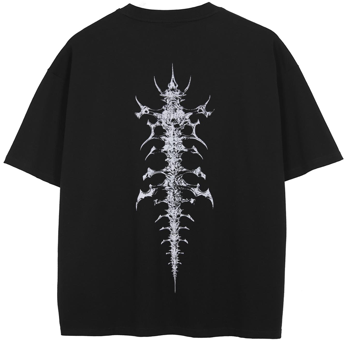 

Streetwear Dark Gothic Bone Print Shirts XXL чорний
