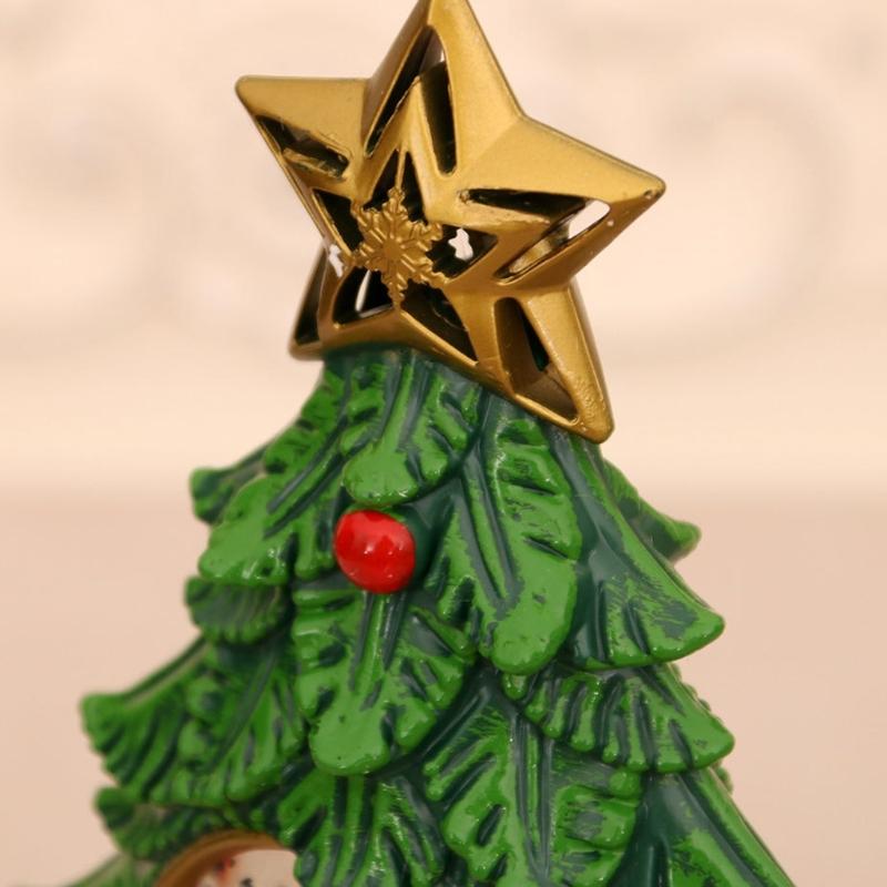 LED Musical Christmas Tree Desktop Adornment With Festal Melodies And Safe PVC Matter For Vacation Home Party Deck