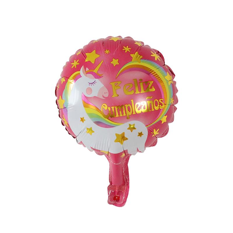10Pcs Feliz Cumpleaños Día AIr Globos 10inch Colorful Mini Spanish Happy Birthday Foil Balloons Home Party Decorations Kids Gift