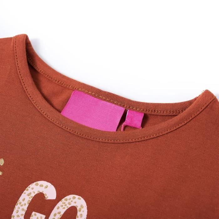 T-shirt enfants manches longues imprimé animal 3 couleurs disponibles 92-104-116-128-140