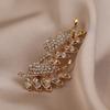New brooch high-end sense high-end women's simple versatile leaf diamond clothing brooch pin brooch