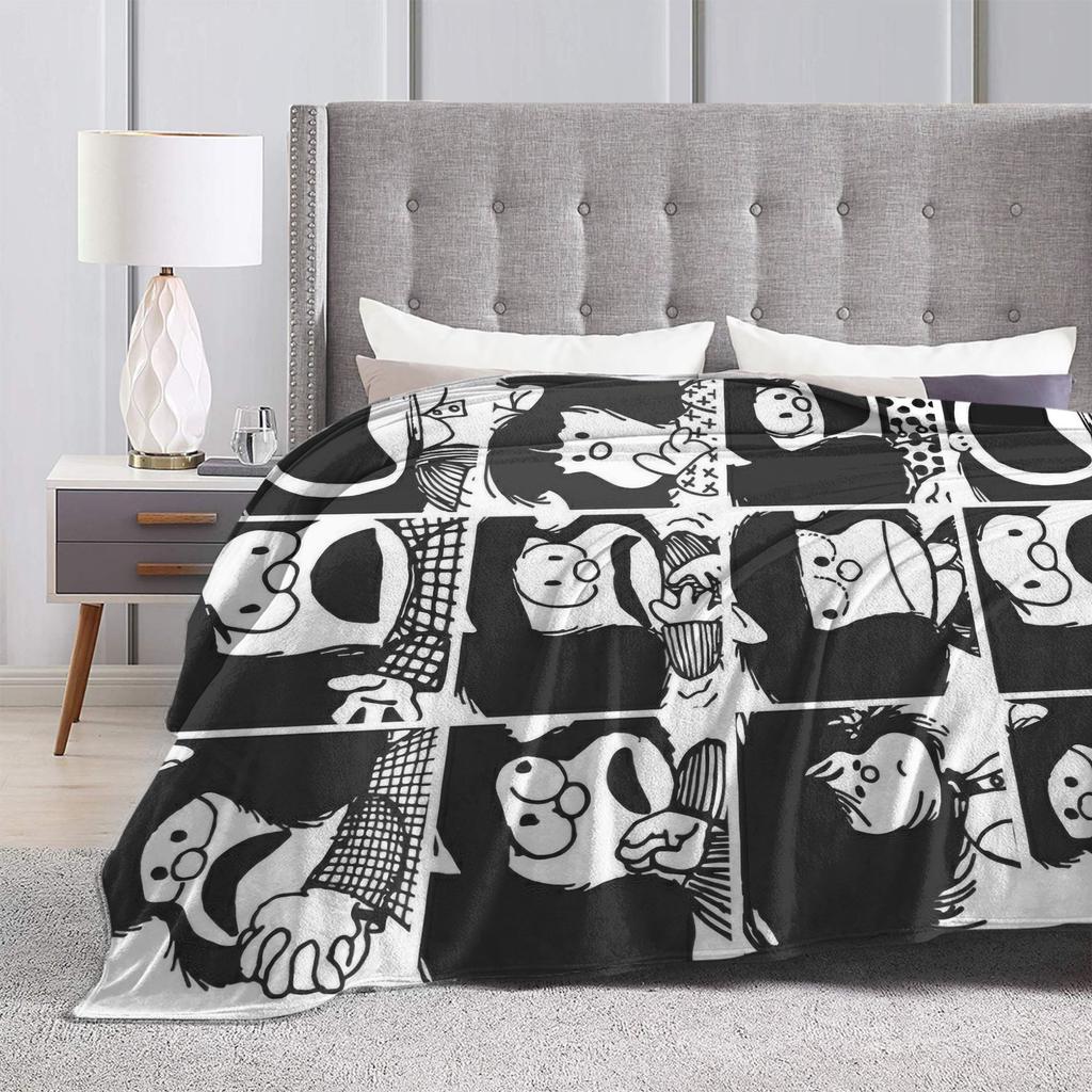 Mafaldas  Collage Flannel Blanket Cute Kawaii Fashion Throw Blanket for Bed Sofa Couch 150*125cm Bedspreads,