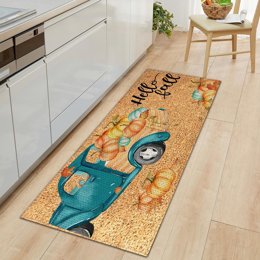 Faceless Doll Thanksgiving Door Mat Kitchen Absorbent Strip Bedroom Non-Slip Floor Mat Living Room Carpet