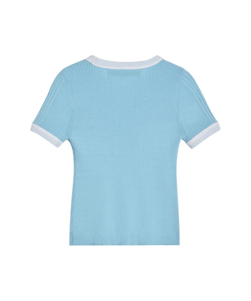 REST&RECREATION Ribbed Coloration Knit - Sky Blue