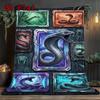 Snake Digital Art Compilation 2D Flat Pattern Flannel Blanket, High Quality All Seasons, Home Decor, Warmth and Comfort, Perfect for Christmas Gifts.
