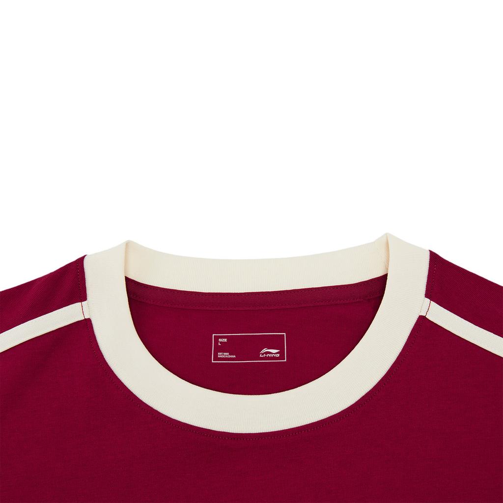 Li-Ning Loose Fit Round Neck Logo Letter Casual T-Shirt Unisex Tops ATSW263-7