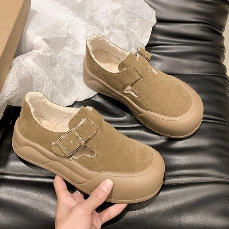 

Ретро женские осенние новые повседневные универсальные лоферы на толстой подошве для ленивых женщин 40