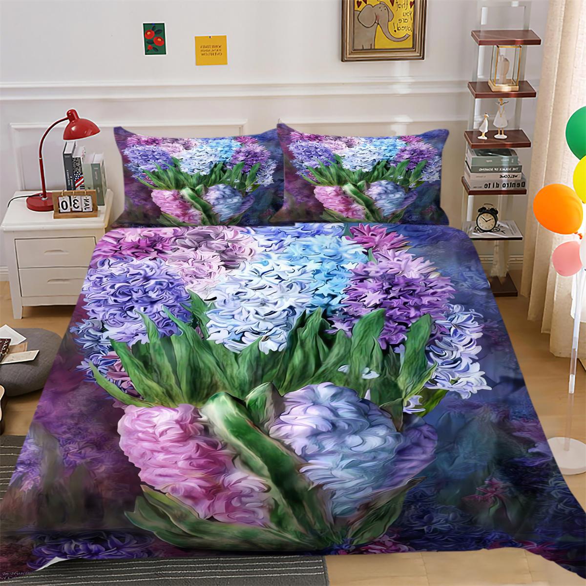 

Комплект постельного белья для дома, наволочка с красочным цветком, декор для спальни, комплект постельного белья, пододеяльник Single 135x200cm