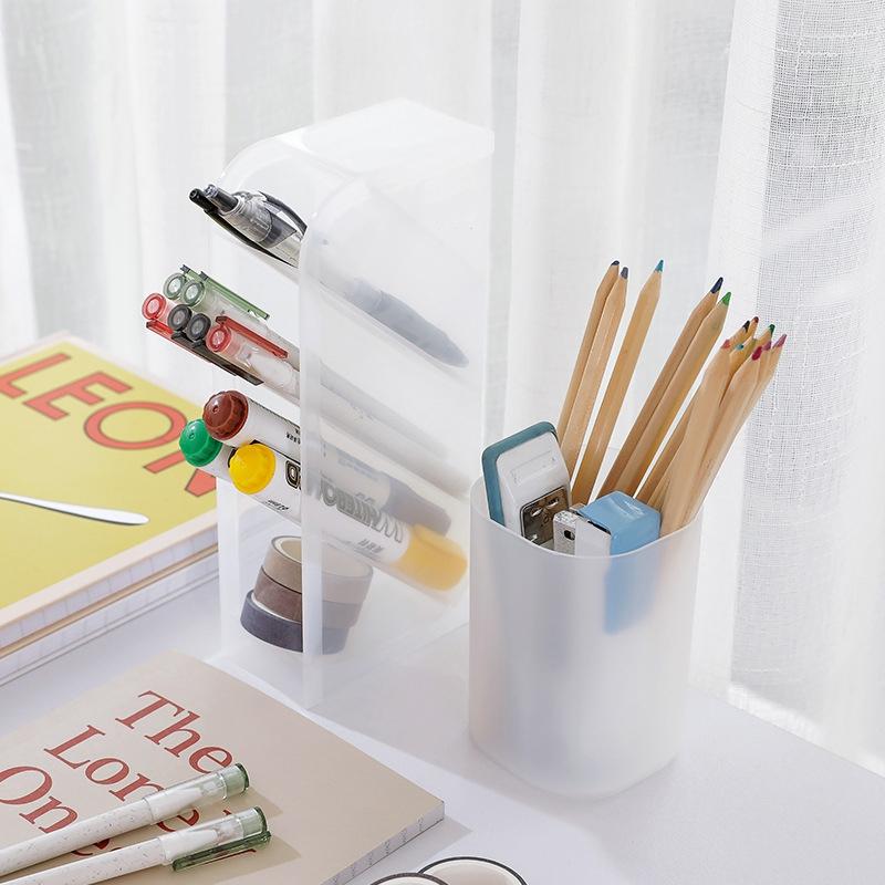 Pens Desk Organizer Makeup Brush Stand Storage Desk Pencil Holder for School Simple Stationery &amp; Office Storage Box
