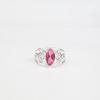 Vzácný růžový turmalín drahokam 925 sterlingové stříbro šperk prsten pro svatební dárek CZR-3-8