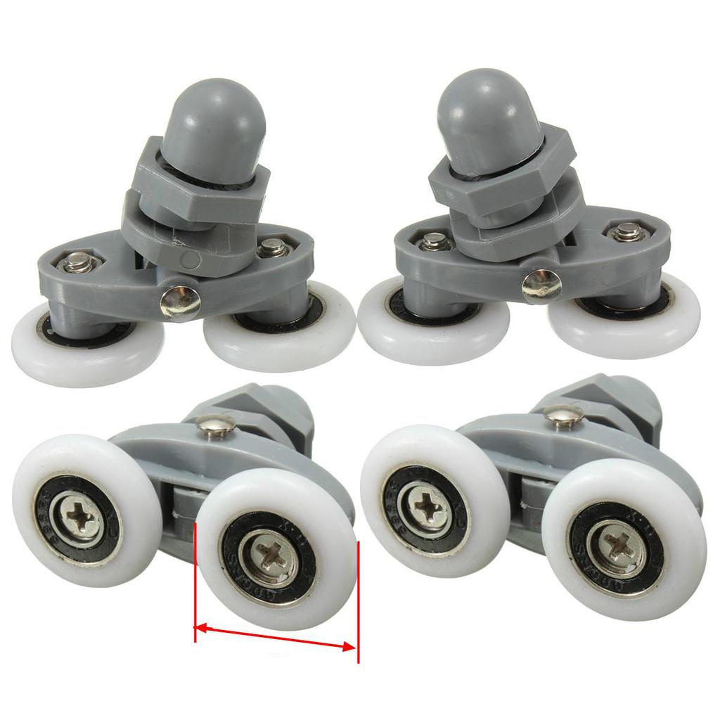 2pcs Shower Door Rollers Wheels Runners Pulley Pulleys 20/23mm Wheels Bathroom Door Runners Sliders