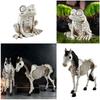 Eerie Resin Skeleton Horse Skeleton Bones Perfect Tabletop Decoration for Halloween Festivity Bookshelf Window Display