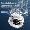Rechargeable Men's Electric Shaver: Portable Beard Trimmer with Long-lasting Battery for Home, Travel, and Car Use.