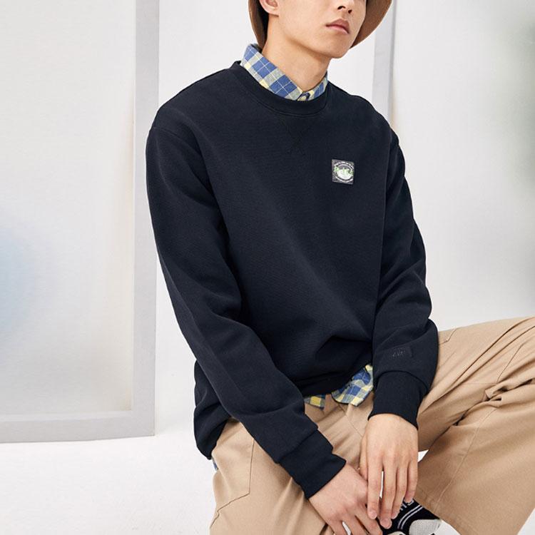 Anta Tricou Casual Sport cu Gât Rotund Pulover Unisex Topuri Negru 952218701-5