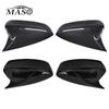 2pcs Glossy Black/ Carbon Fiber Car Side Door Rearview Mirror Cover Cap Sticker Trim for Mazda 3 Axela