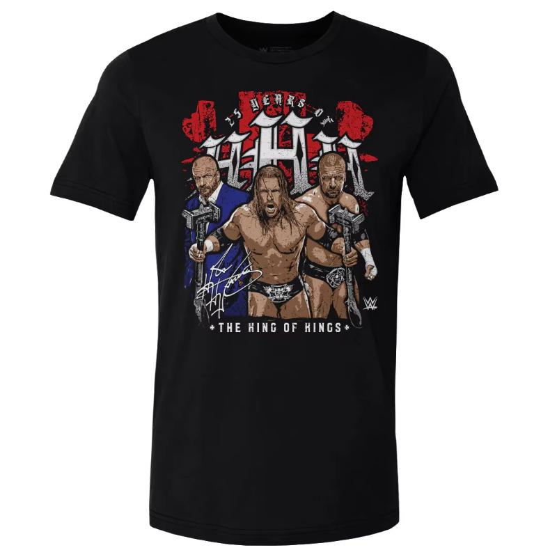 2025 Summer Hot Sale Men's 2D Printed Wrestler Triple H T-Shirt, Children's Street Sports Top, Street Sports Plus Size Top