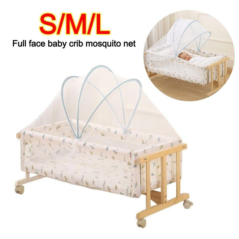 Full-coverage Baby Cot Cover Washable Crib Cover Crib Mosquito Net  for Holidays Travel Summer