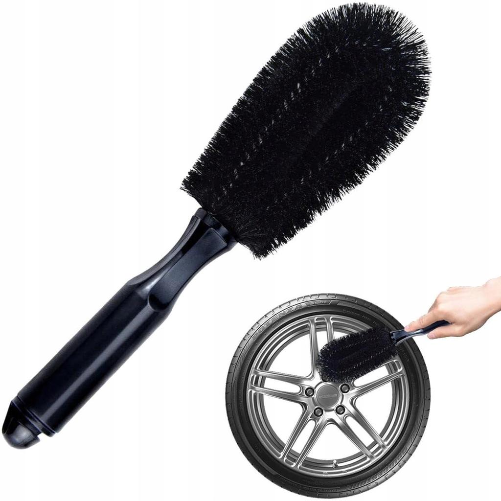 Brush for cleaning wheel rims and hubcaps, car brush