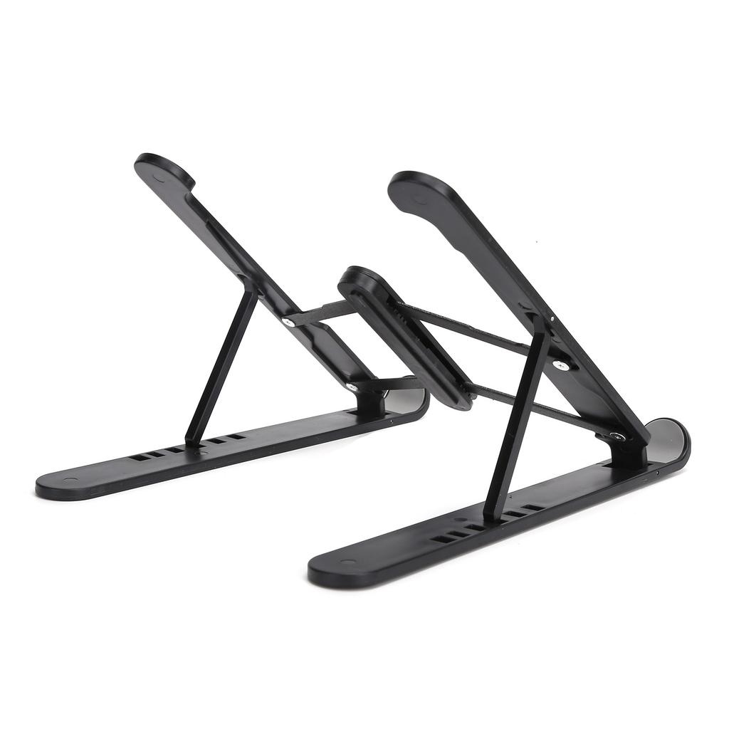 Stojan na notebook 6úrovňový chladicí držák Stolní monitor Skládací zvedací deska Zvyšovací rám Černý