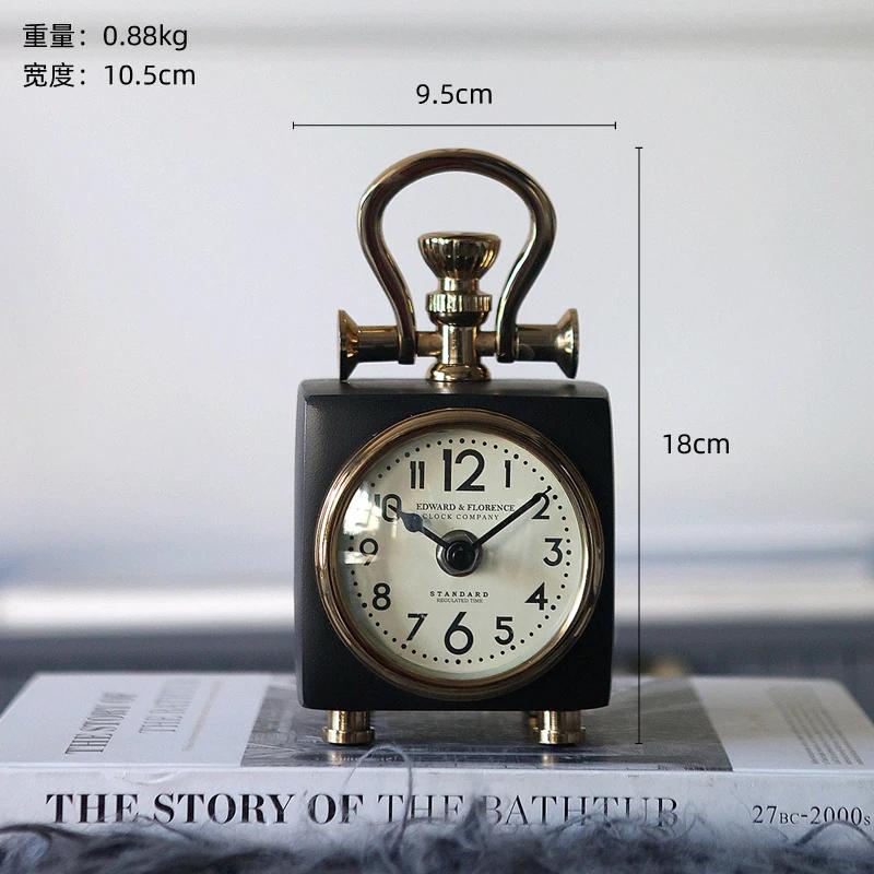 

Цифровые часы европейского декора с ручкой для переноски в стиле ретро для офиса, настольные мини-будильники, украшения для гостиной, новые