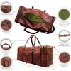 Vintage echtes Ziegenbraunes Leder Reisegepäck Duffel Weekender Übernachtungstasche