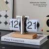 MiaoKe Retro Automatic Walnut Flip Clock: Simple Desktop Decor