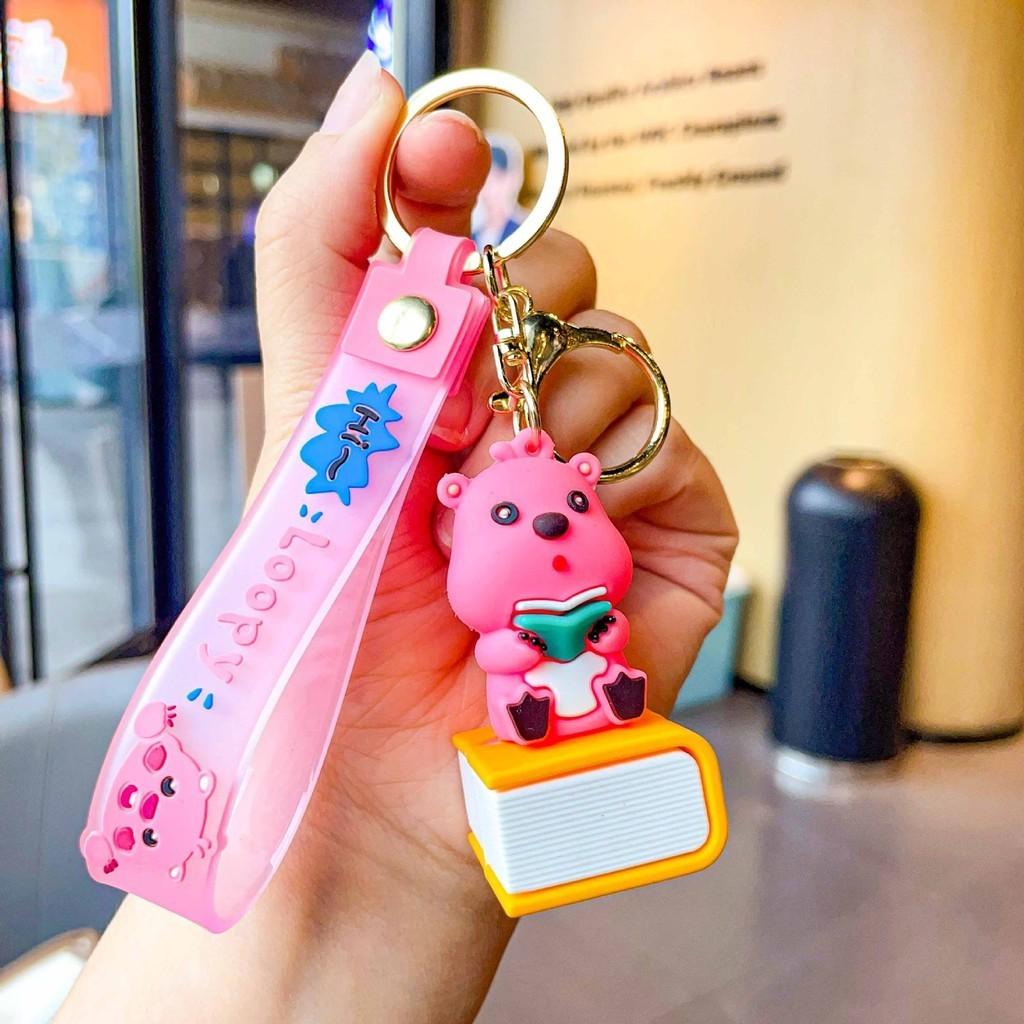 

Silicone Lovable Beaver Keychain Cartoon Character Key Ring For Party Favors Gifts Reading