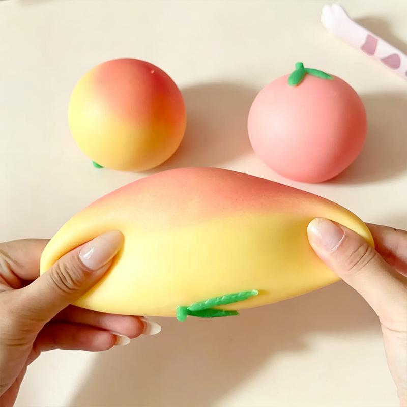 Squishy Juicy Peach Fidget Toys Soft Simulation Peach Fast Rebound Squeeze Stress Ball Toy Adult Asmr Sensory Anti Stress Toys