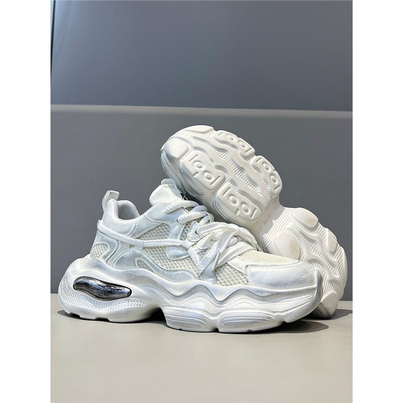 Spring and summer mesh breathable and comfortable casual shoes European air cushion retro thick-soled dad shoes dl