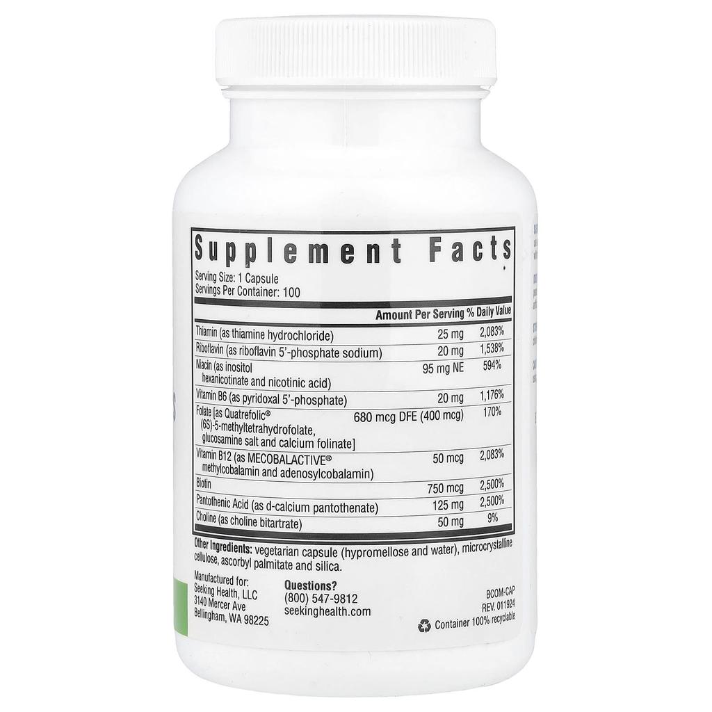 B Complex Plus, 100 Veggie Capsules