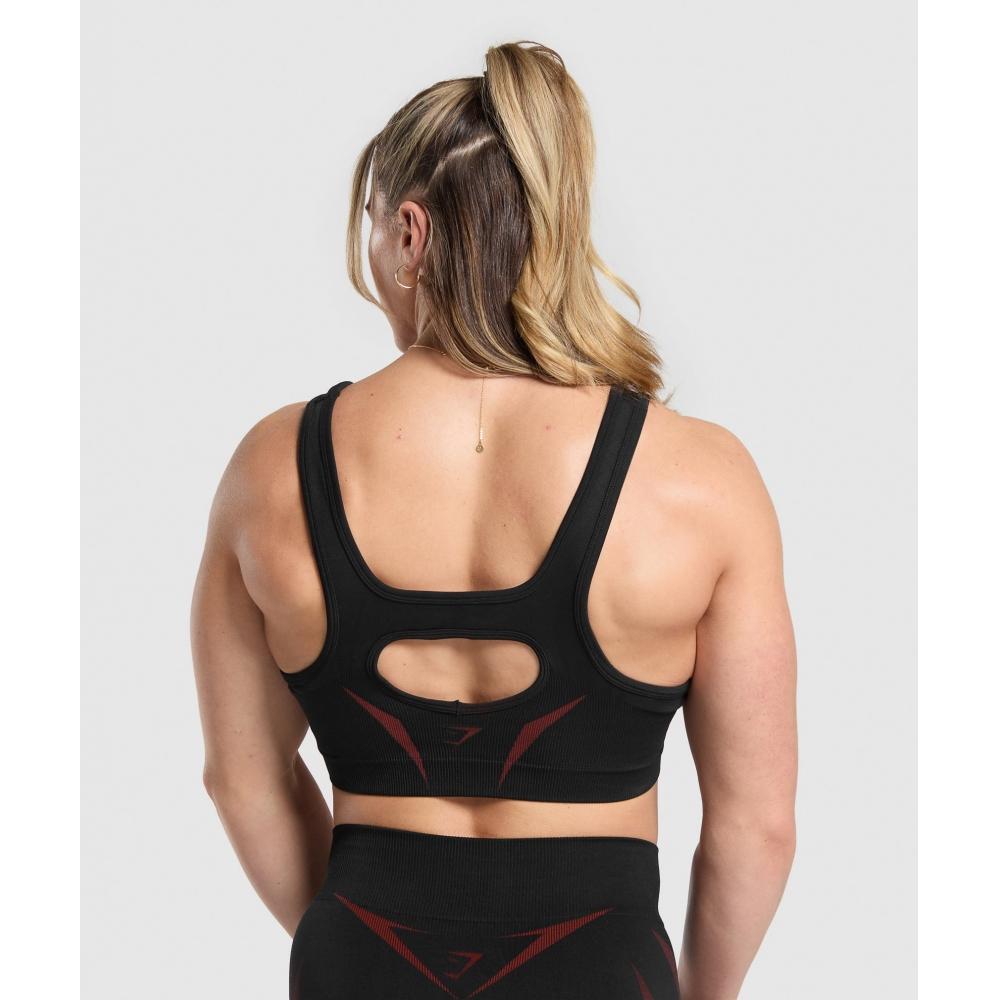 Gymshark Apex Lift Sports Bra Black Reps Red B1c5e Bcm2