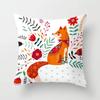 Cartoon Fox Animal Car Pillowcase Polyester Cushion Covers for Living Room Throw Pillow Case 45*45 Sofa Decoration