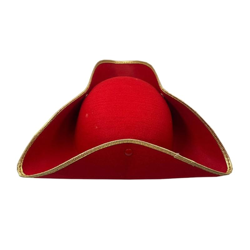 Kolonyal Üç Köşeli Şapka Komik Cadılar Bayramı Şapkası Yetişkin Karnavallar Şapkası Fotoğrafçılık İçin