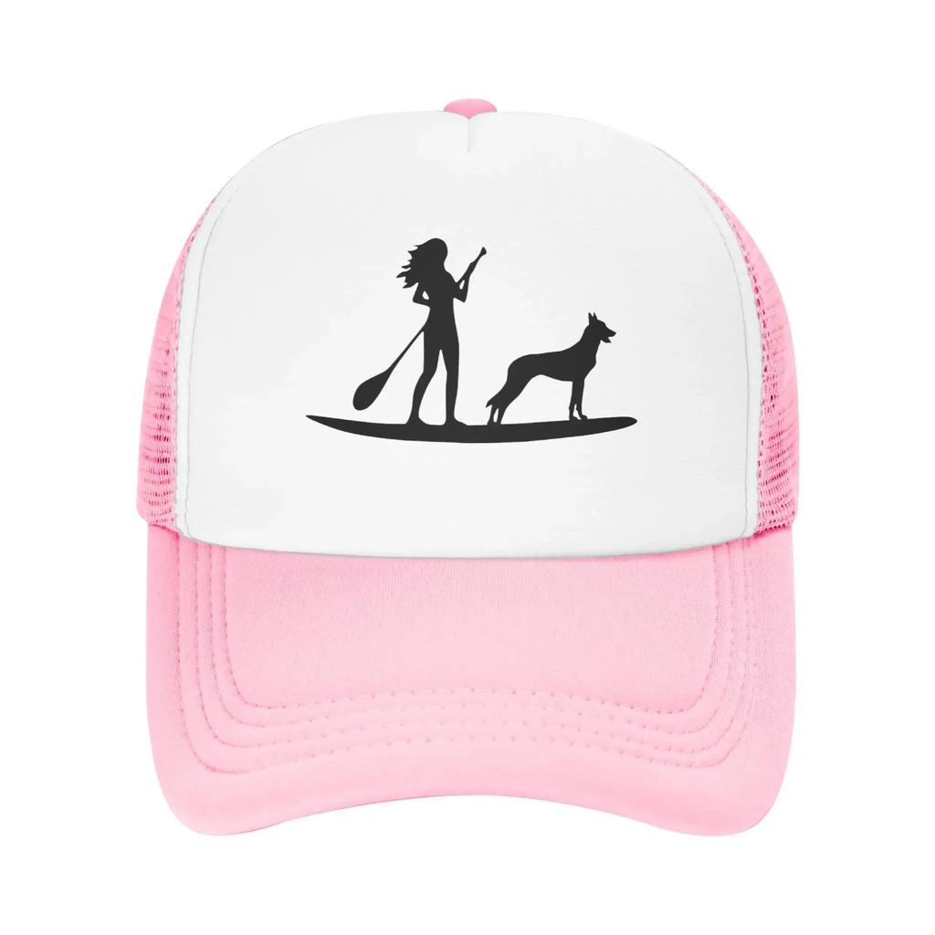 Standup Paddleboarding Belgian Malinois Dog Hiking Mesh Baseball Caps For Mens  Personalized Male Beach Coquette Hat Trucker Cap