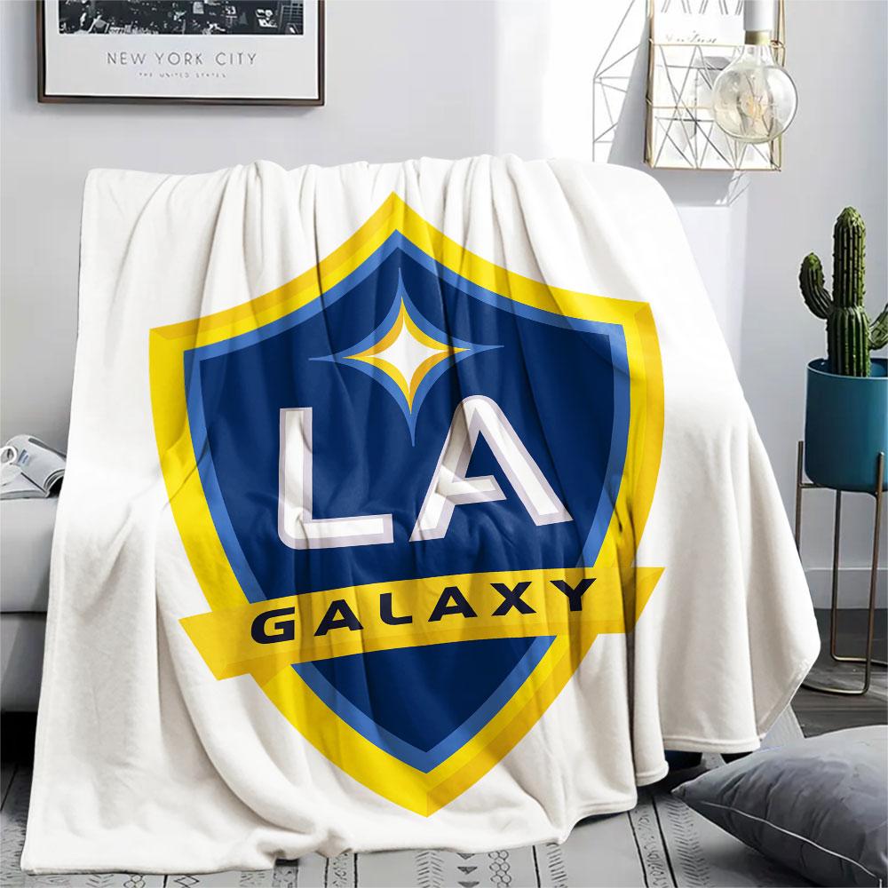 LA Galaxy Bedruckte Flanelldecke, weicher Überwurf für Schlafzimmer Sofa, waschbar, Fußballfanartikel, tolles Geschenk.