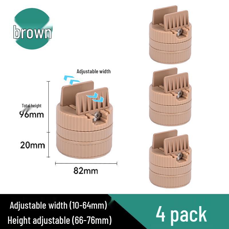 Adjustable Anti-Slip Table Leg Heightening Pads for Furniture, Coffee Tables, and Washing Machines