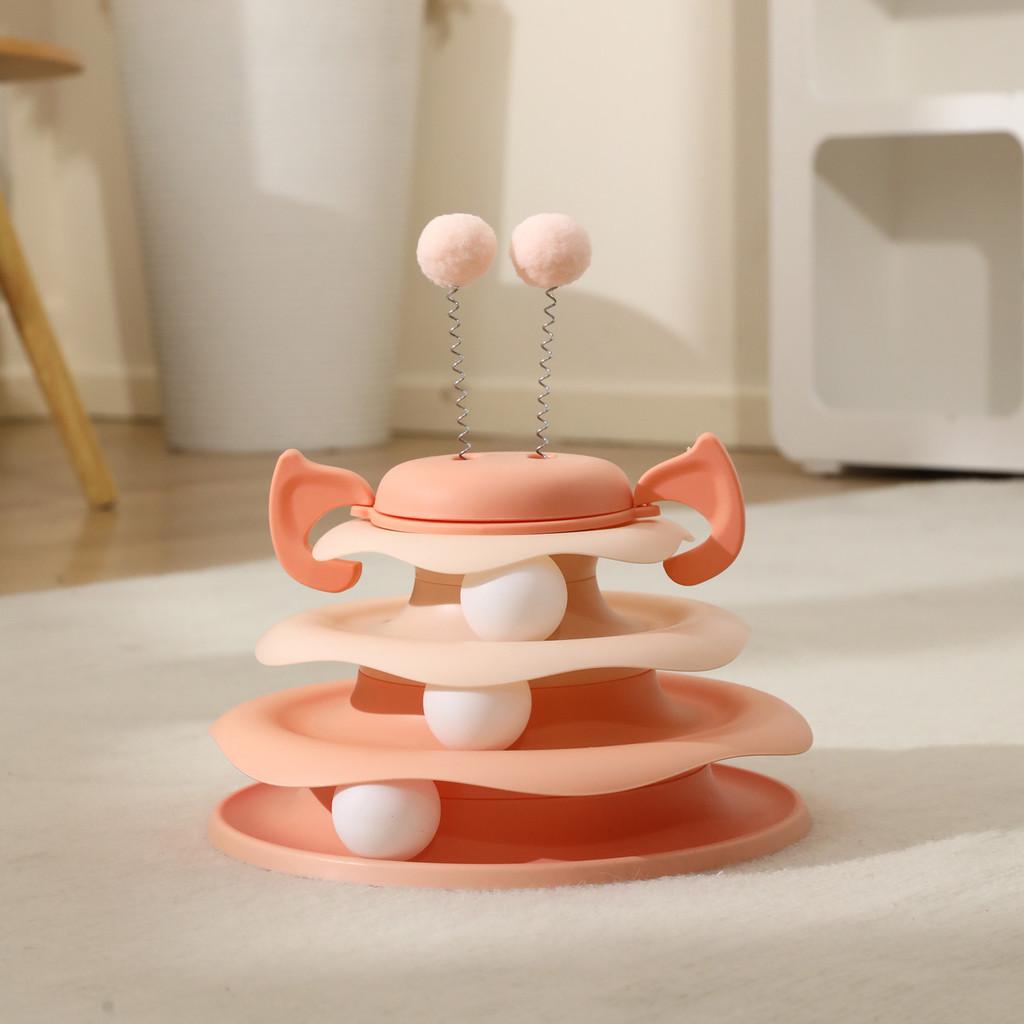 Cat Toy Set With Inflatable Bee Wobbler And Play Wheel For Interactive Play And Gift