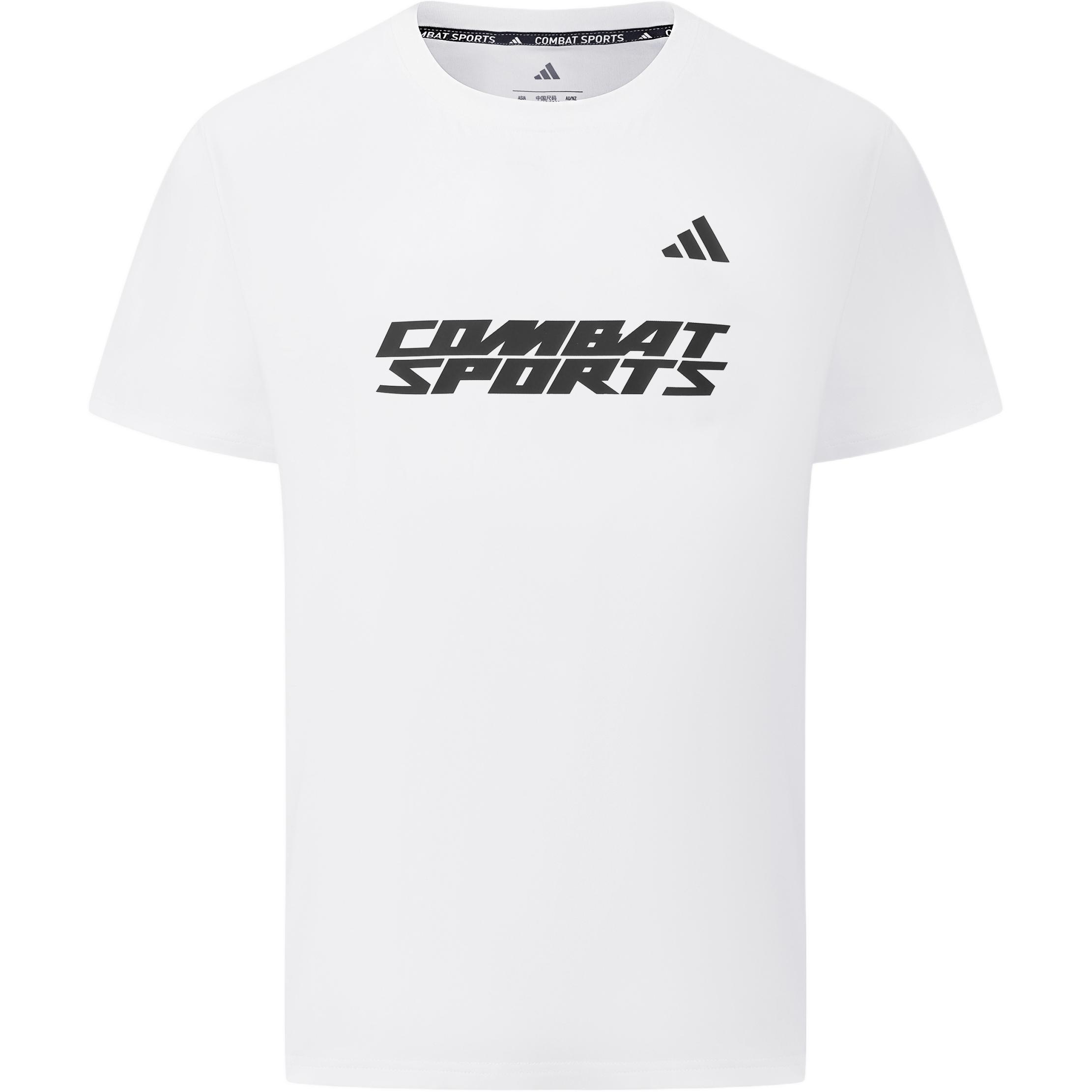 Adidas Crew Neck Short Sleeved T Shirts Unisex White Black CLTS26CS1-WB 2XL