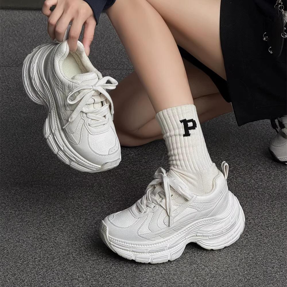 Bajia Samt Dicksohlen Erhöhung Damen Neue Freizeit-Sportschuhe sind vielseitig und bequem