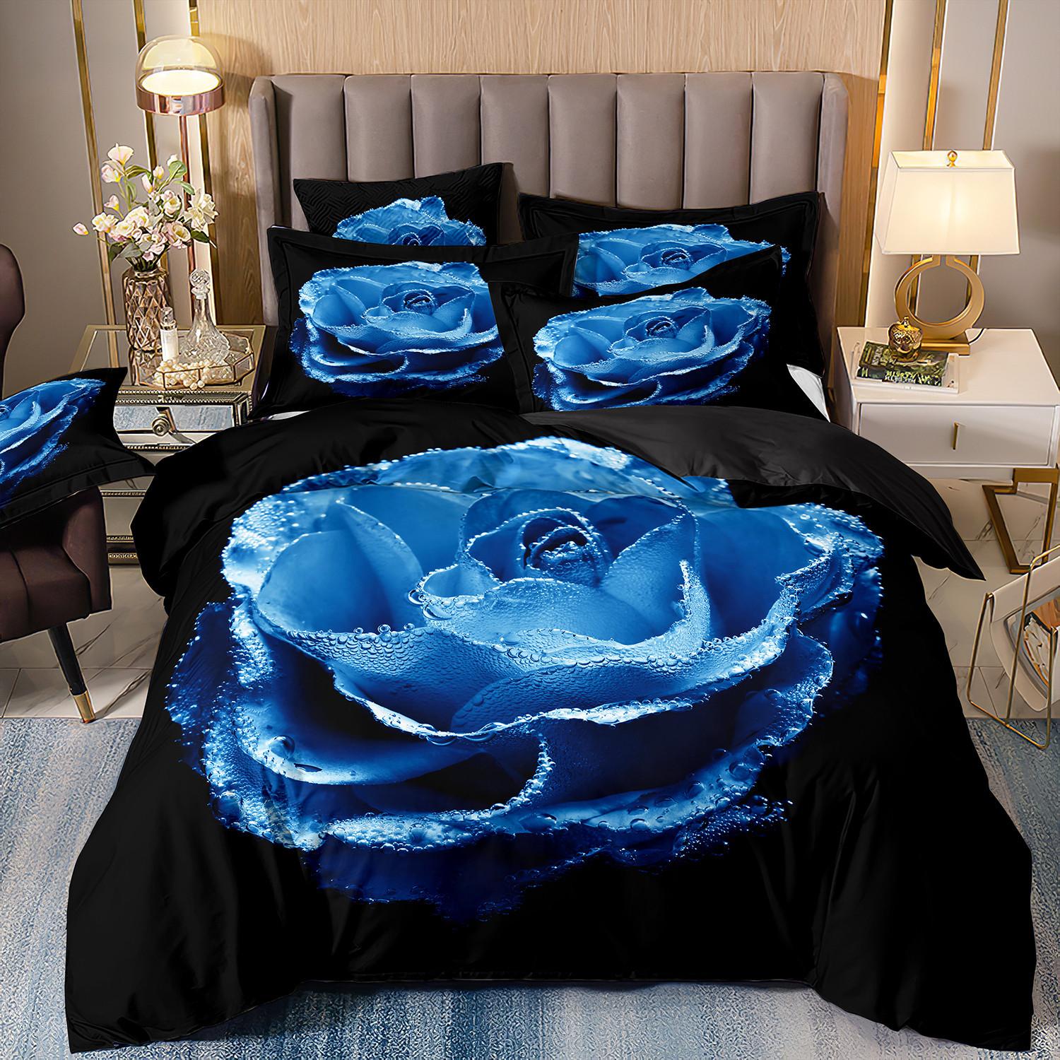 

Красная Роза 3D Цветочный Пододеяльник Комплект постельного белья Цветочное Постельное Белье Двуспальная Простыня Одеяло Летнее Одеяло Королевский Размер US Twin