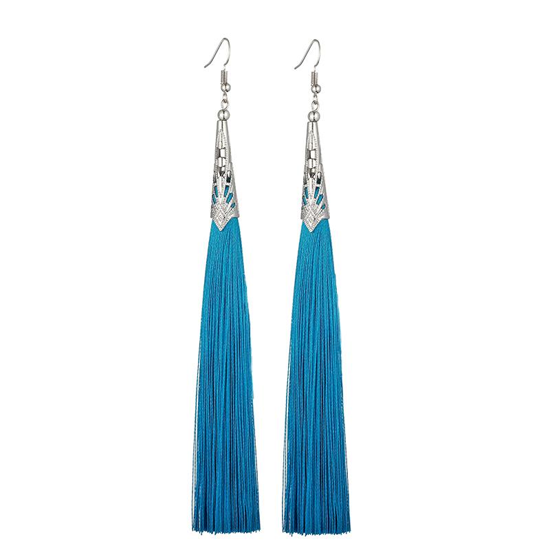 LOVBEAFAS Long Tassel Earrings For Women Fashion Jewelry Boho Drop Dangle Fringe Vintage Statement Bohemian Earrings Pendientes