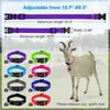 8 Pack Goat Collar with Bell, Adjustable Sheep Collars Set with Quick Release Buckle Durable Nylon Anti-Lost Grazing Pet Collar with Copper Bell for