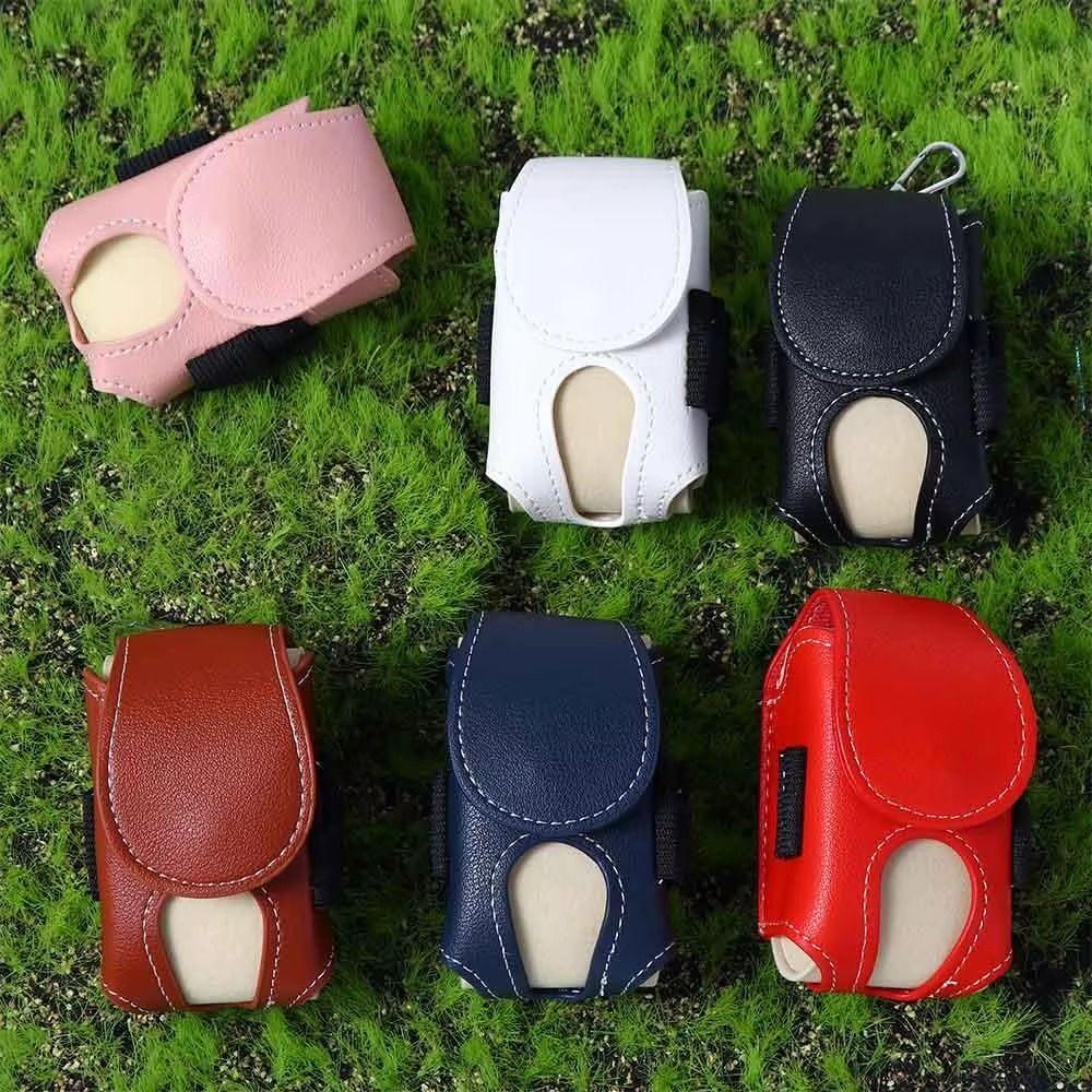 Portable Golf Waist Holder Bag PU Leather Golf Ball Container Durable Golf Ball Pouch Outdoor Golf