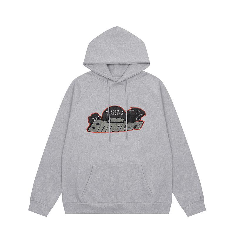 Europäisches und amerikanisches trendiges rot-schwarzes Tigerkopf-Handtuch, bestickter lockerer lässiger Kapuzenpullover für Männer und Frauen