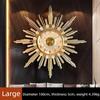 Luxury Large Wall Clock Shell Alloy Living Room Decoration Clock Modern Silent Wall Clocks Art Elegant Room Ornaments Watch