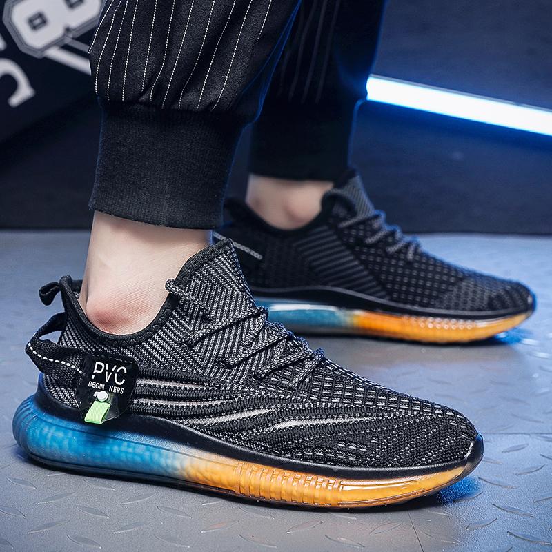 New Large Size Men's Casual Shoes Mesh Surface Breathable Thick Sole Sneakers Mens Non-slip Fashion Men Vulcanized Shoes Loafers
